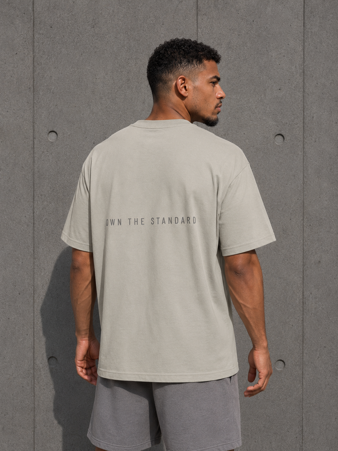The Statement Oversized Tee - Stone